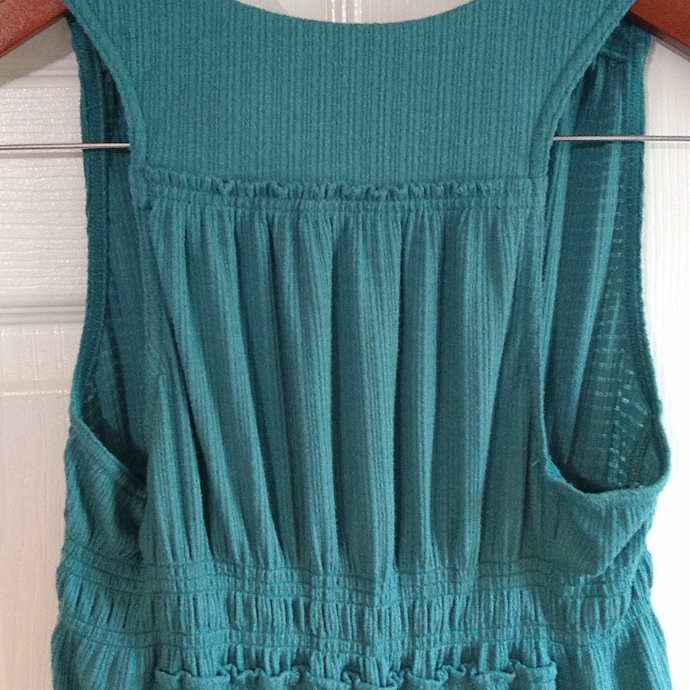 Free People Teal Beach Bound plunge Tank size Small - Picture 8 of 9